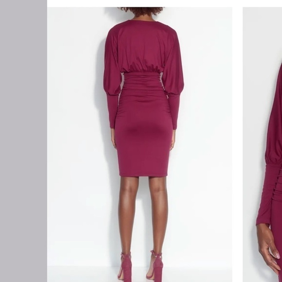 Revolve Susana Monaco Ruched Long Sleeve dress S - Picture 2 of 7